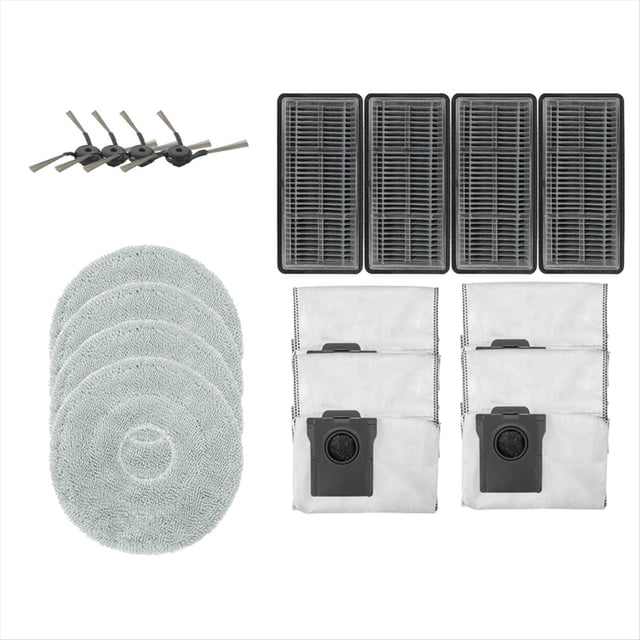 Para X40 Pro Ultra Cepillo Lateral de Repuesto Filtro HEPA Almohadillas para Fregona Bolsas de Polvo Accesorios de Repuesto
