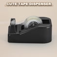 thumbnail image 3 of 2pcs Tape Dispenser Desk, Small Tape Dispenser Cute Desktop Dispenser Holder for Tape Office Desktop, Black, 3 of 6