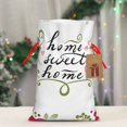 thumbnail image 4 of Fuzoiu Home Sweet Home Floral Print Christmas Gift Bag,Burlap Gift Bag with Drawstring Closure & Hang Tag,Perfect for Holidays, Birthdays, and Special Occasions-Medium, 4 of 7