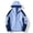 Blue plus size raincoat for women a1, variant on Plus Size Women Winter Hooded Zip Up Raincoat Windbreaker Jacket Fall Casual Outdoor Solid Basic Outwear Plus Size Trench Coat Loose Fit Parka, Black L