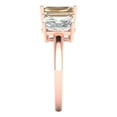 thumbnail image 3 of Three-Stone Engagement Ring for Women - 4ct Yellow Moissanite in 14K Rose Gold Promise Ring, 3 of 6