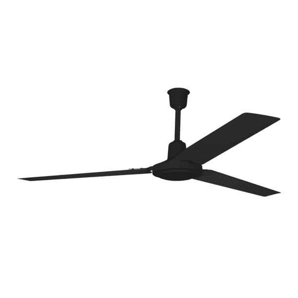 Ventilador de Techo Industrial 56" Coolfan Greco Negro Mate 3 Aspas de Acero