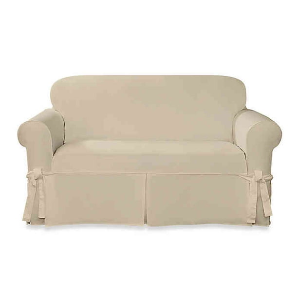 Sure Fit Designer Twill Loveseat Slipcover In Natural Walmart Com Walmart Com