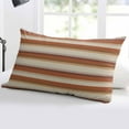 thumbnail image 5 of Brown Beige Throw Pillow Cover 24 x 36 Inch Decorative Pillow Cover Country Abstract Gradient Striped Texture Lumbar Pillowcase Seasonal Rectangle Cushion Case for Couch Sofa Bed Living Room, 5 of 7