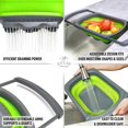thumbnail image 4 of ZHAOCHENG Colador plegable - Colador para colocar sobre el fregadero con asas extensibles - Colador plegable, 4 of 5