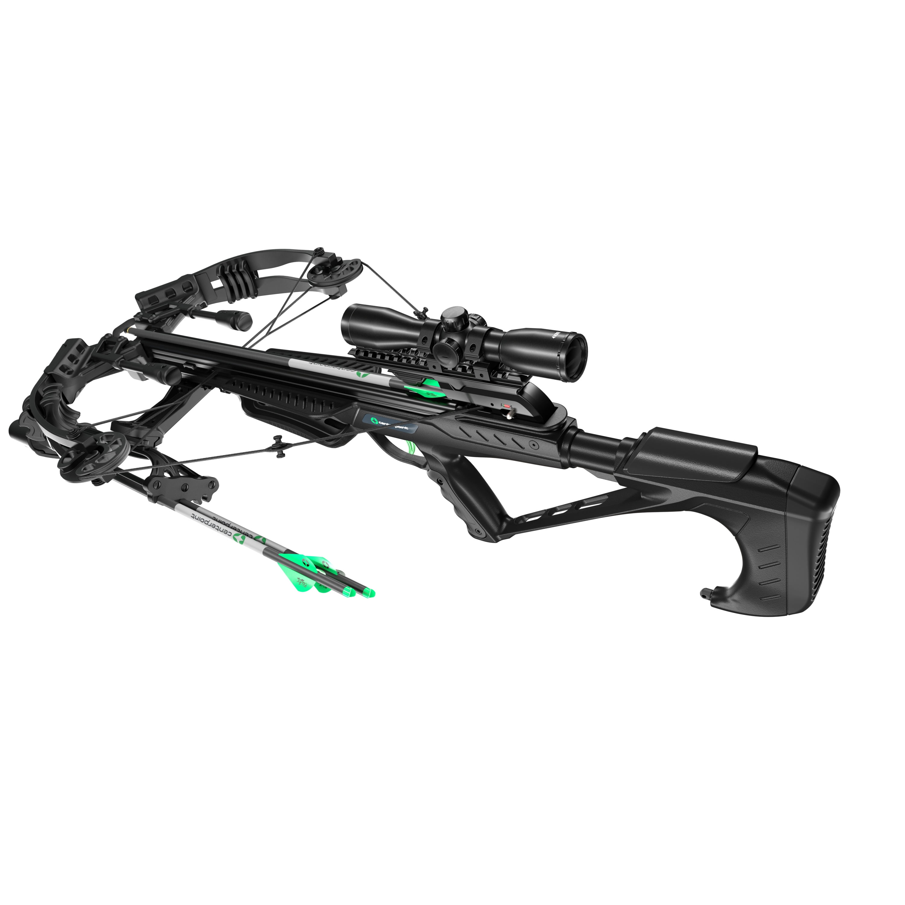 CenterPoint Dagger 405 FPS Compound Crossbow with Scope & 3 Arrow (Black)