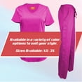 thumbnail image 7 of Natural UniformsWomen's Ultra Soft Stretch Mock Wrap Scrub Top and Pants 82019200NA (Hot Pink, Small), 7 of 7