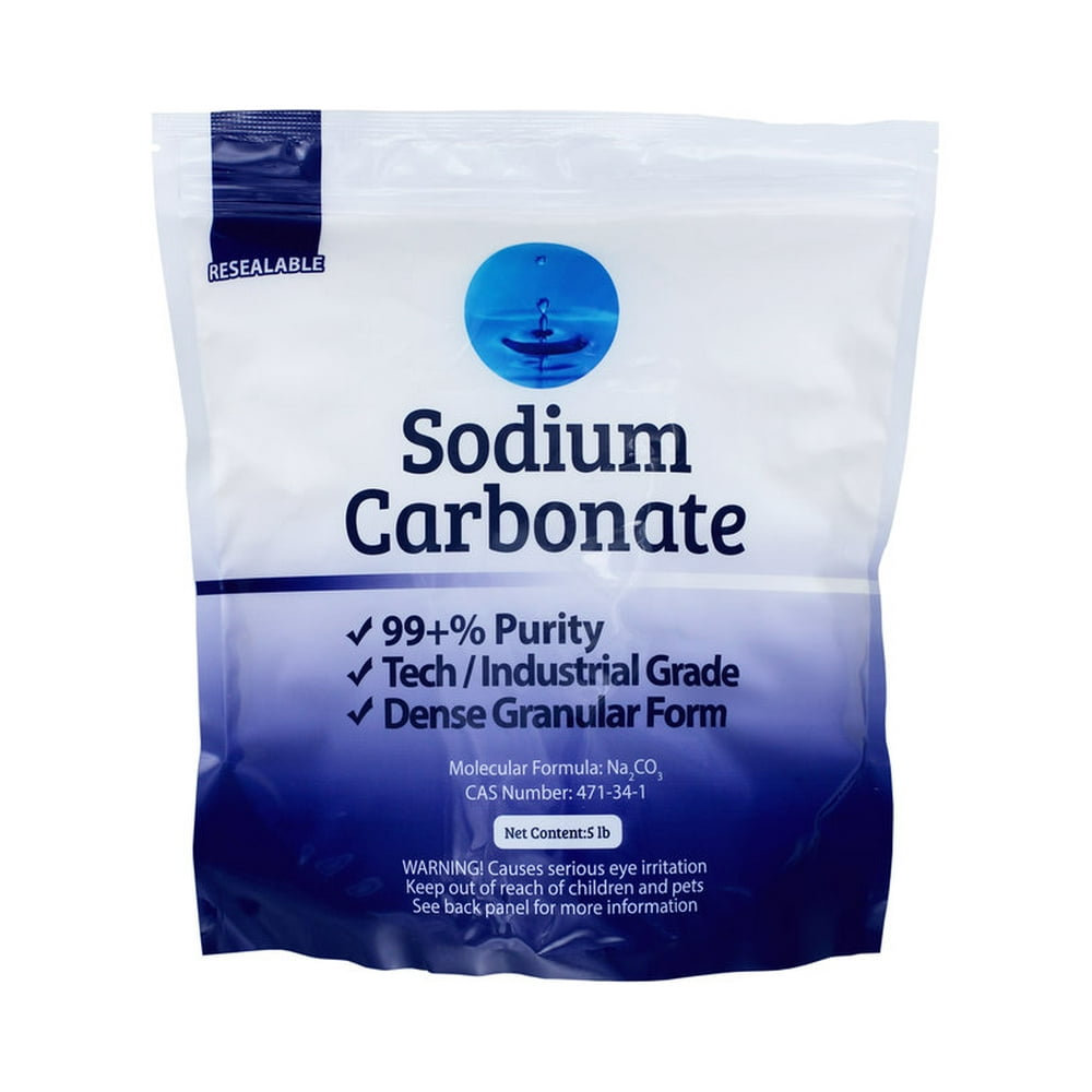 5 lb Pure Sodium Carbonate Dense Soda Ash Na2CO3 pH Adjust Chemical Spa