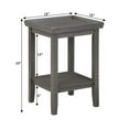 thumbnail image 4 of Home Square Ledgewood End Table with Shelf in Gray Wood Finish - Set of 2, 4 of 6