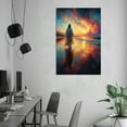 thumbnail image 6 of Jesus on The Shore of The Sea, Looking Out at The Sunrise Artworks Canvas Poster Room Aesthetic Wall Art Prints Home Modern Decor Gifts 24x36inch(60x90cm), 6 of 6