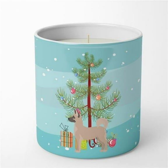 Carolines Treasures CK3799CDL 3.75 x 3.25 in. Unisex Akita Shepherd Christmas Tree 10 oz Decorative Soy Candle