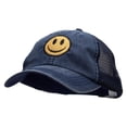 thumbnail image 2 of Smiley Face Embroidered Big Size Special Cotton Low Profile Trucker Cap - Navy XL-3XL, 2 of 5