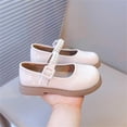 thumbnail image 6 of Viluyesy Girls Pearl Bow Mary Jane Shoes, Toddler Patent Leather Soft Sole Flats, Non Slip Hook Loop Casual Dress Shoes for School Beige Size 10.5 Little Kid, 6 of 10