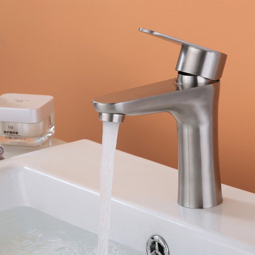 Dleadar Bathroom Basin Faucet Stainless Steel Cold Water Tap Toilet Single Lever Kitchen Sink Tap Bathroom Washbasin Faucet Home Decor