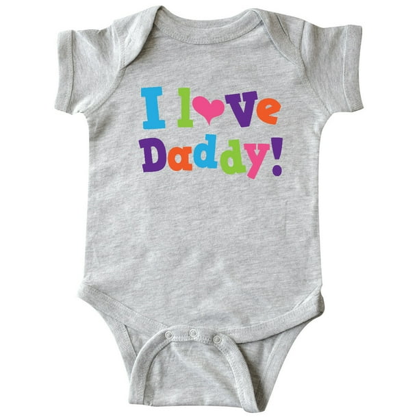 Inktastic I Love Daddy Girls Infant Short Sleeve Bodysuit Female ...
