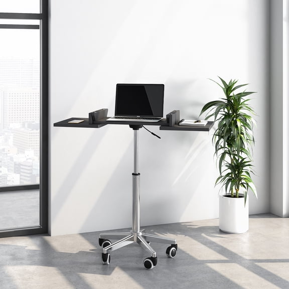 Folding Table Laptop Cart, Graphite