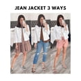 thumbnail image 2 of Chaqueta vaquera con botones para mujer luvamia FleXclusive talla M, 2 of 8