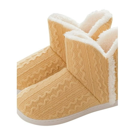 

Naturalour Fluffy Faux Fur Slipper Boots Women Soft Cozy Memory Foam Midcalf Booties Indoor House Pull on Shoes