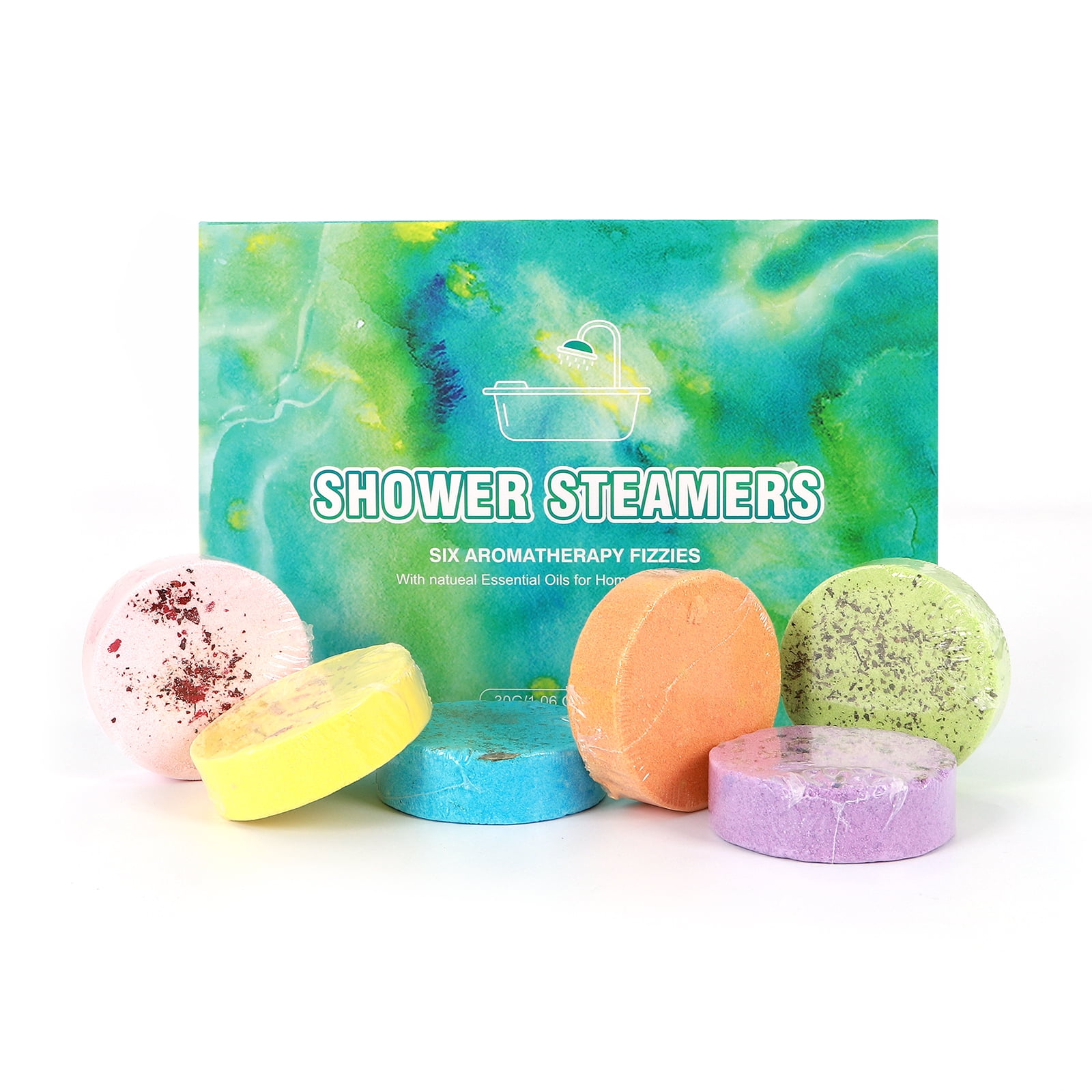 Aromatherapy Shower Steamers, Variety Pack of 6 Shower Bombs with