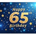 thumbnail image 5 of LUUFILx Elegant 65th Birthday Backdrop Banner Decorations for Party Supplies Photography Props Golden Glitter Background Happy Celebration Anniversary, 5 of 9
