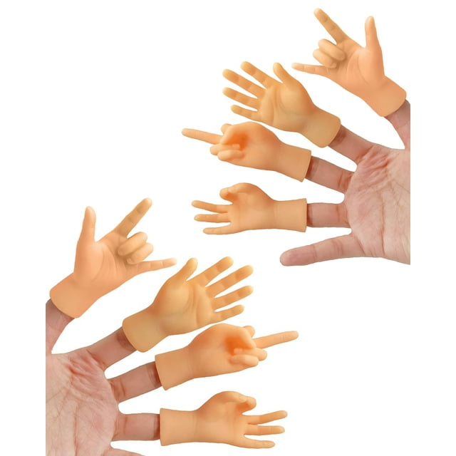 Miniatura Finger Puppets AQKILO® Tiny Hands, 8 piezas