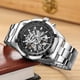 thumbnail image 4 of Reloj mecánico de acero hueco para hombre, reloj de pulsera mecánico con puntero redondo, 4 of 5
