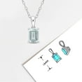 thumbnail image 4 of Everly Women's Aquamarine Sterling Silver Necklace, 4 of 5