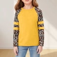 thumbnail image 5 of Yindaity Girls Long Sleeve Tops Girls Raglan Long Sleeve Shirts Kids Tops Fashion T-Shirts(Yellow,7-8 Years), 5 of 5