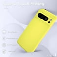 thumbnail image 4 of KOMI for Google Pixel 8 Pro Case, Silicone Phone Case with 2 Screen Protector, Soft Anti-Scratch Microfiber Lining, Full Body Shockproof Slim Cover Support Wireless Charging, Yellow, 4 of 5