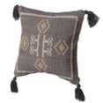 thumbnail image 6 of 16" Handwoven Cotton Throw Pillow Cover with Tribal Aztec Design and Tassel Corners, 6 of 6