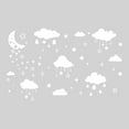 thumbnail image 1 of Calcomanías de pared de nubes, luna blanca y estrellas, vinilos decorativos para el hogar, papel tapiz mural de nubes, decoración de pared artística, 1 of 6