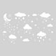 thumbnail image 1 of Calcomanías de pared de nubes, luna blanca y estrellas, vinilos decorativos para el hogar, papel tapiz mural de nubes, decoración de pared artística, 1 of 6
