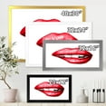 thumbnail image 4 of Designart 'Sexy Plump Puffy Girl Lips Biting' Modern Framed Art Print, 4 of 4