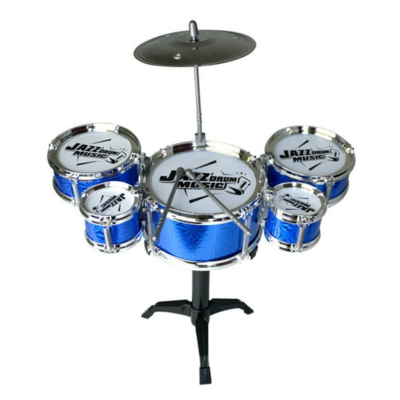 TFixol Kids Musical Toys Simulation Jazz Drum Music with 5 Drums Sets Beat Children's Educational Instrument Gifts for Boys Girls Random Color