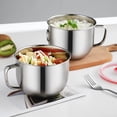 thumbnail image 5 of Stainless Steel instant Noodle Bowl with Lid,Stainless Noodle Bowl with Lid Set Leak Proof Soup Snack Bowls Storage Container Lunch Box, 5 of 9