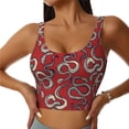 thumbnail image 1 of Fotbe Snake Sujetador Deportivo Largo sin Aros para Mujer con Almohadillas y Soporte Medio, Transpirable y Absorbente, Camiseta Tipo Chaleco o Tank Top-Small, 1 of 8