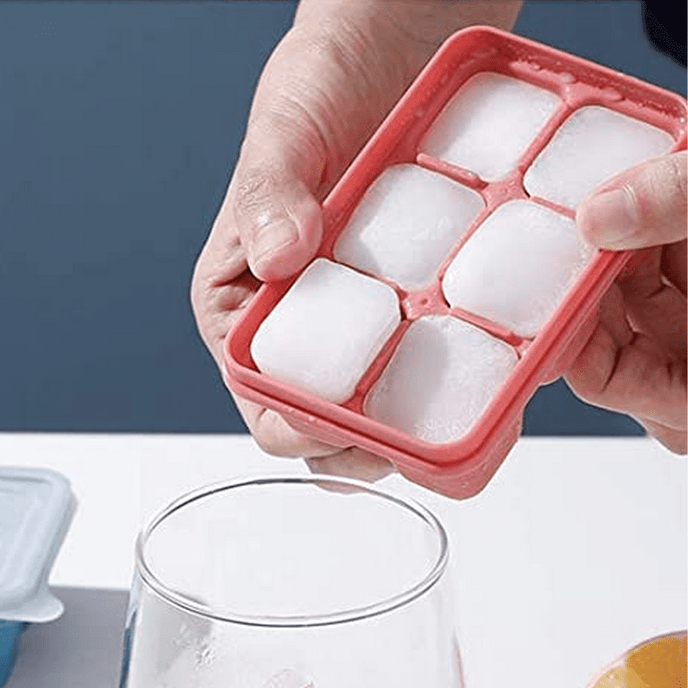 AUAUY 3 PCS Round Ice Cube Tray with Lid, Reusable Ice Cube DIY Mould for  Freezer, Baby Food, Whiskey, Cocktail and Other Drink, Ice Ball Maker with