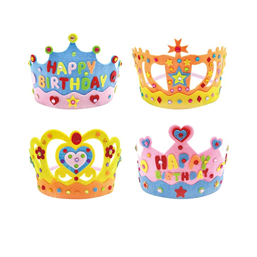 DIY Felt Crowns for Kids, Princess Tiaras Craft Kit DIY Birthday King