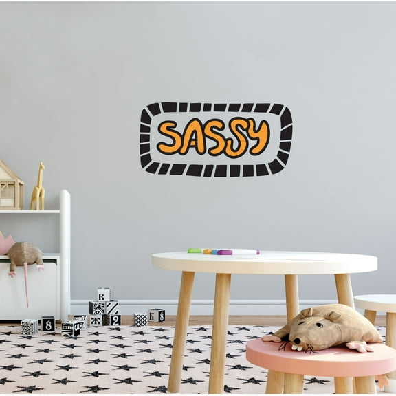 KIDS ROOM - Kids Girls Bedroom Inspirational Quote Decoration Sassy Lettering Art Design Removable Vinyl Home Wall Decal Sticker
