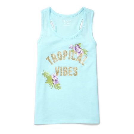 Girls Good Vibes - Tropical Vibes Tank Top (Little Girls & Big Girls)