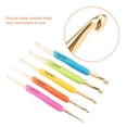 thumbnail image 4 of Fyydes Crochet Hook,Yarn Hook Crochet Kit,Double Hook Crochet Hook Set TPR Soft Rubber Handle Aluminum Knitting Needle Set (Color Random), 4 of 8