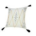 thumbnail image 6 of Ox Bay 20" x 20" Hand-Woven White/ Black Geometric Organic Cotton Pillow Cover, 6 of 10