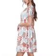 thumbnail image 5 of Vsdgher Tropical Corals Seahorse for Womens Summer 2025 Casual Midi Maxi Dresses Lightweight Short Sleeve Round Neck Beach Dress -Large, 5 of 7