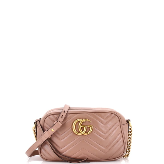 Pre-Owned GG Marmont Shoulder Bag Matelasse Leather Small By Rebag