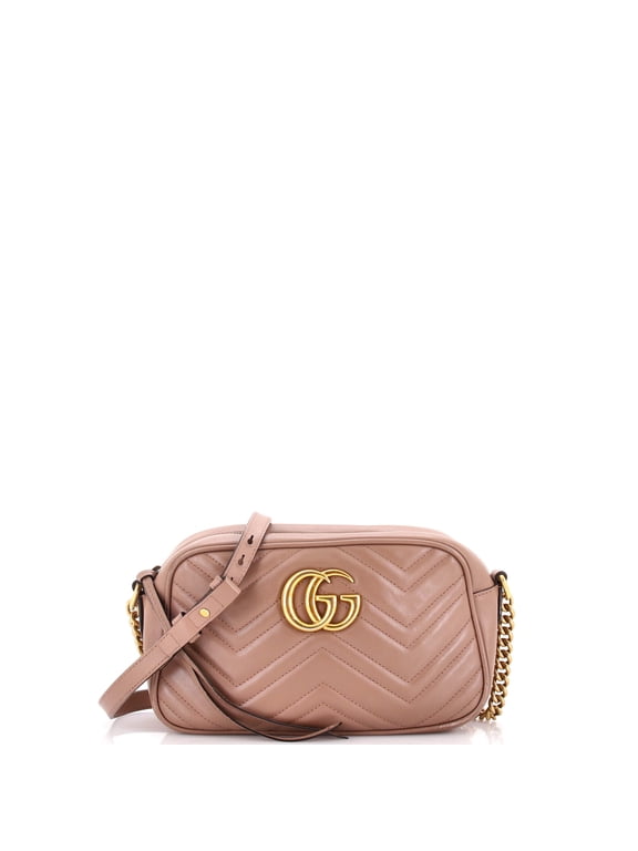 Pre-Owned GG Marmont Shoulder Bag Matelasse Leather Small By Rebag