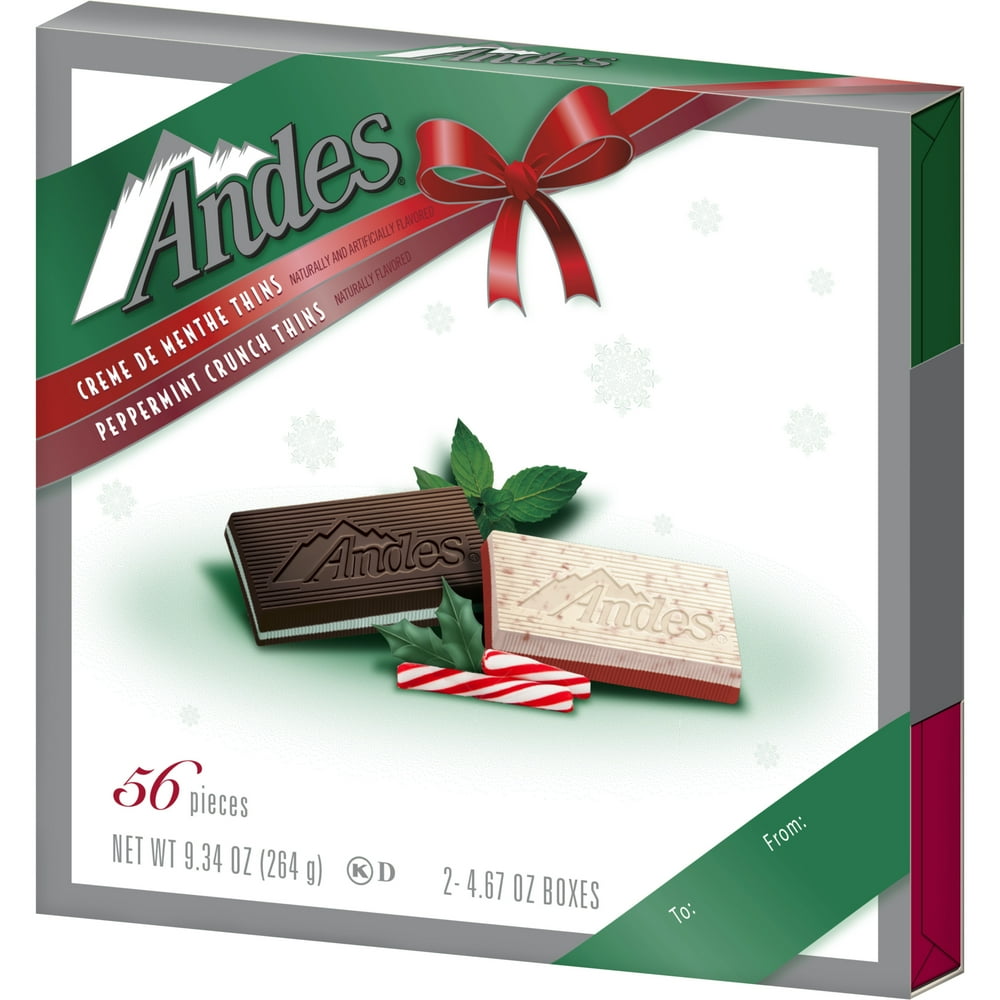 Andes Creme de Menthe & Peppermint Crunch Thins Gift Box, 4.67 oz