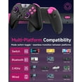 thumbnail image 5 of EasySMX X05 Manette Sans Fil 2.4g pour PC/iPhone/Android/Switch et Steam Deck - Manette Bluetooth avec Joysticks à Effet Hall et Éclairage RVB, Noire avec Boutons Roses, 5 of 5