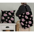 thumbnail image 5 of Soimoi Black Cotton Voile Fabric Ranunculus & Chrysanthemum Floral Fabric Prints By Yard 56 Inch Wide, 5 of 5