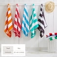 thumbnail image 5 of 100% Cotton Cabana Striped Beach & Pool Towels (4 Pack - 30" x 60", Air Blue), 5 of 6