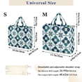 thumbnail image 2 of FORMRS Womens Corduroy Tote Bag Crossbody Shoulder Handbag with Pocket, Blue Mosaic Pattern, 2 of 7